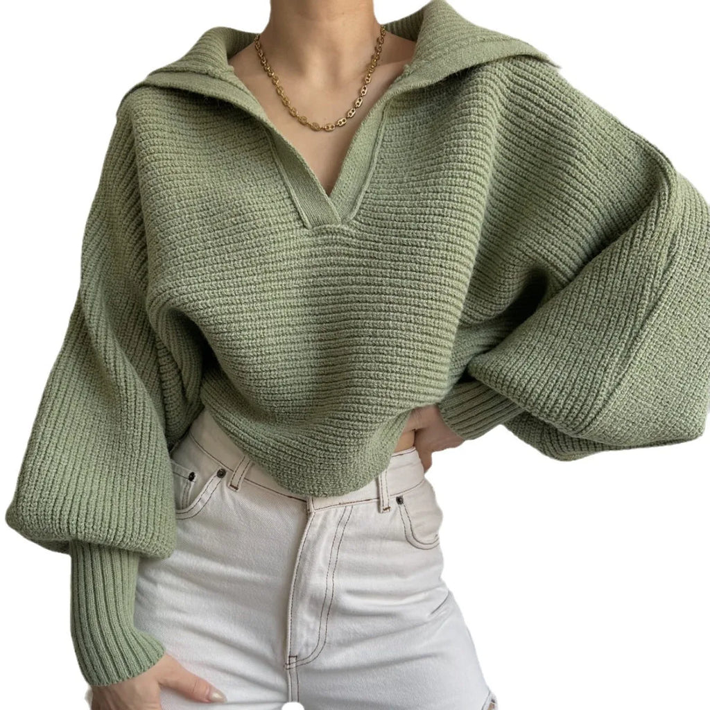 VéraSoft Lapel Sweater Top