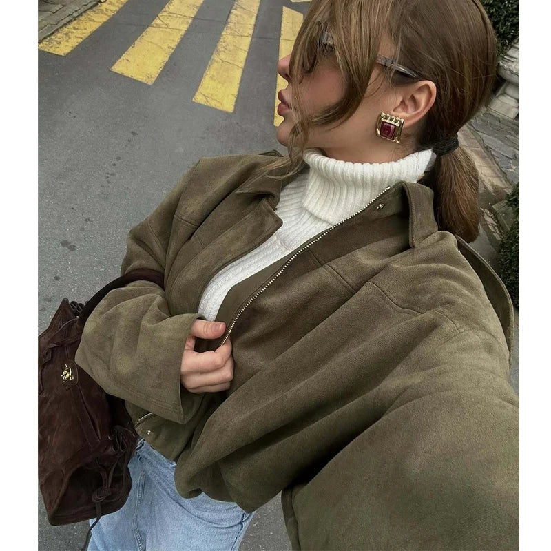 Suede Bomber - Jacket