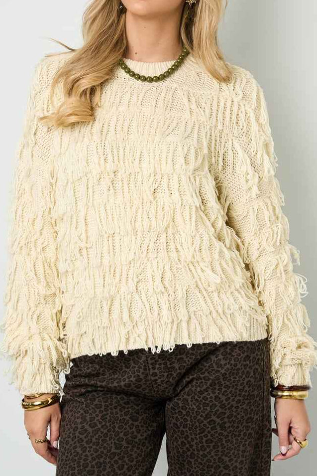 Fringe Knit Sweate