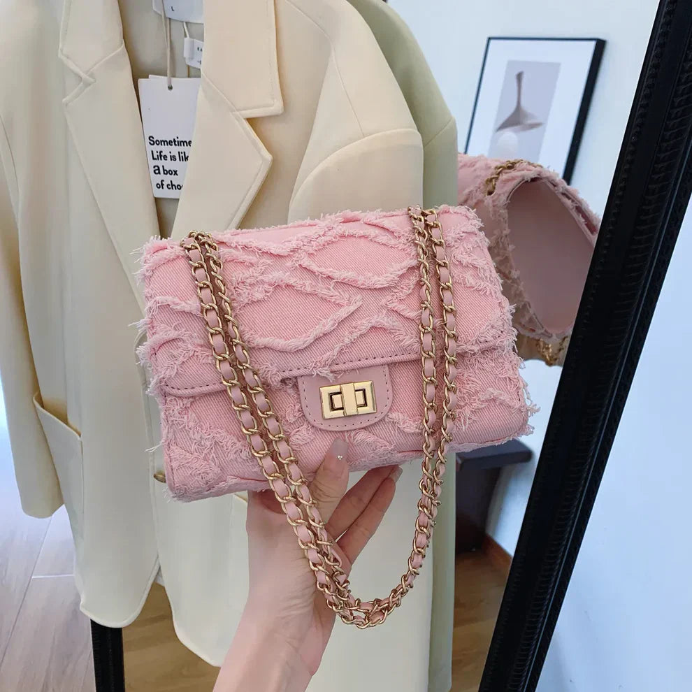 Eleni Gewatteerde Denim Tas