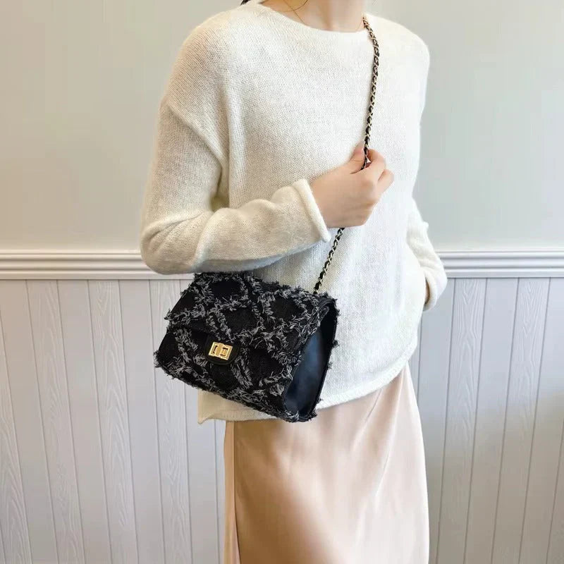 Eleni Gewatteerde Denim Tas