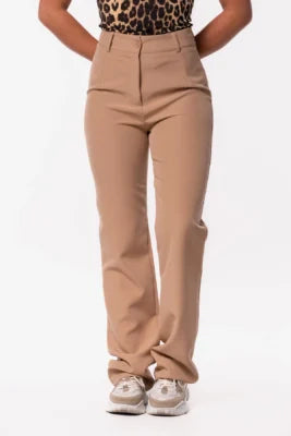 Pantalon basic straight donkerblauw