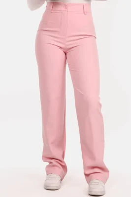 Pantalon basic straight donkerblauw