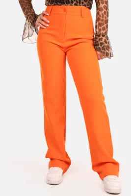 Pantalon basic straight donkerblauw
