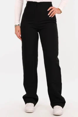 Pantalon basic straight donkerblauw
