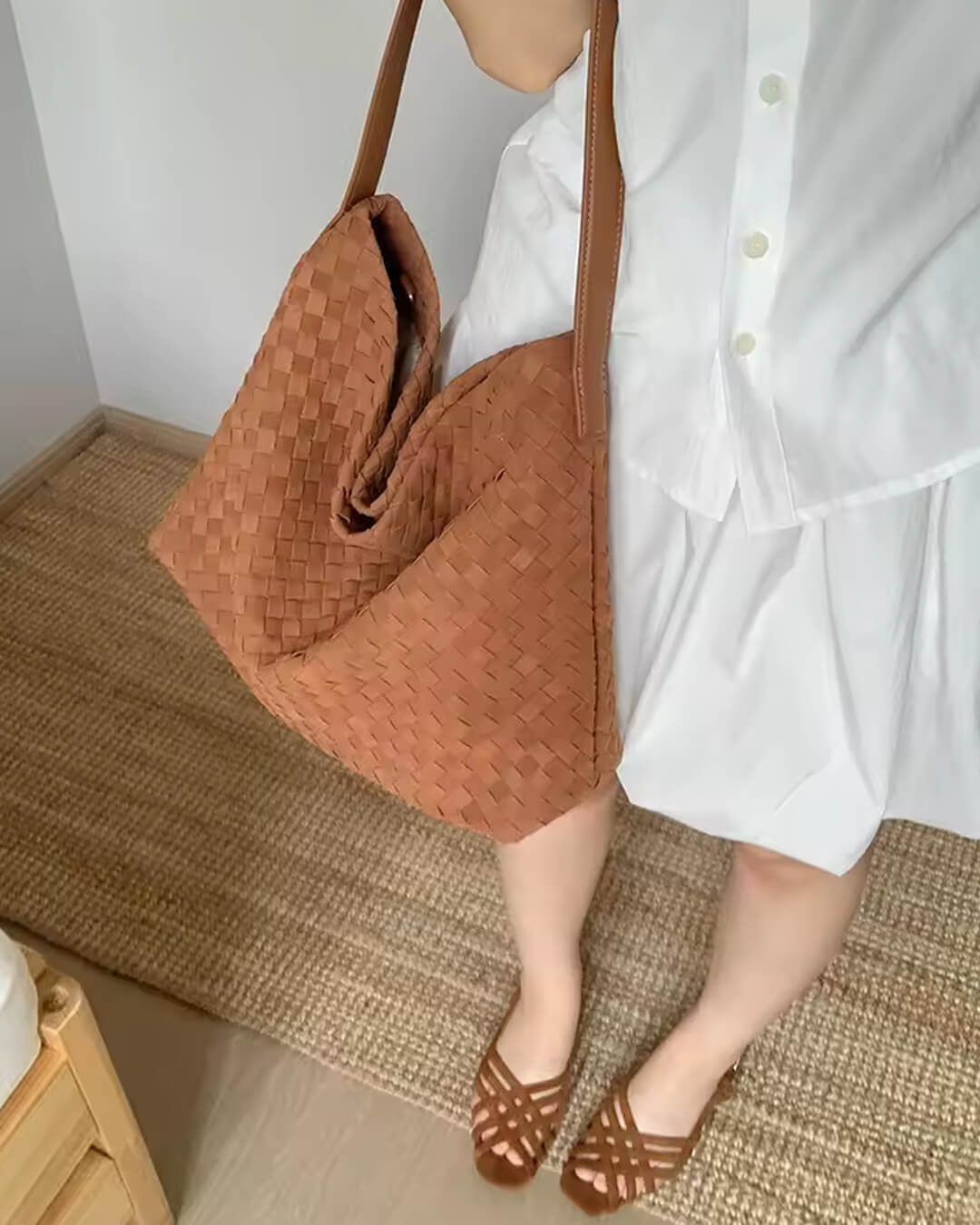 Marceliene Suède Tote Tas