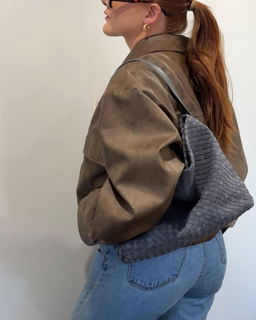 Marceliene Suède Tote Tas