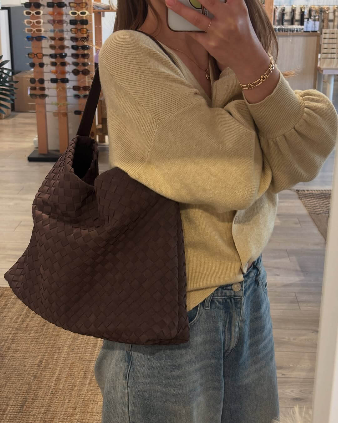 Marceliene Suède Tote Tas